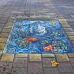 Adelaide street art koi pond painting