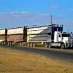 Road train truck in Australian Outback