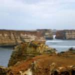 Large stone formations in ocean