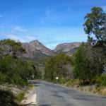 Cradle Mountain behind road